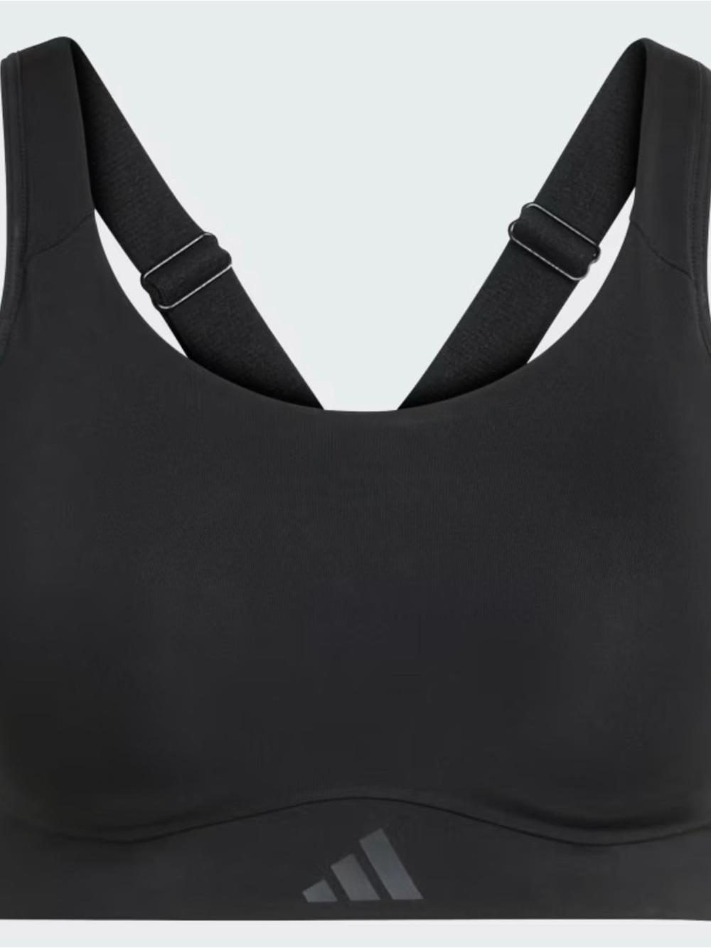 adidas Black Adjustable-Strap High-Impact Sports Bra